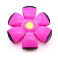 Balle de déformation UFO rose pour chien, balle de piétinement interactive pour animaux - Sans Lumière / Rose rouge