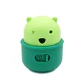 Jouet distributeur de friandises interactif pour chien en forme d'ours vert mignon - Vert