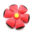Balle d'ovni pliable rouge pour chien, jouet interactif et résistant - Sans Lumière / Rouge