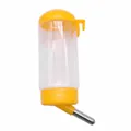 Botella de agua colgante amarilla para mascotas con boquilla de acero para conejos y perros - Naranja