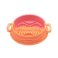 Cuenco de silicona para alimentación lenta de mascotas con degradado rosa y naranja intenso - Rosa Anaranjado