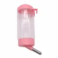 Bebedero colgante rosa para mascotas con escala de 400ml y punta de bola de acero - Rosa