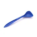 Cuchara ergonómica azul de silicona para alimentar gatos con tiras y comida húmeda. - Azul