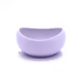 Cuenco con ventosa de silicona lavanda para gatos y perros, antideslizante - Redondo / Púrpura