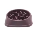 Professional dark purple anti-gulping slow feeder dog bowl for large pets and dogs - S / Purple