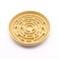 Cuenco de silicona crema con laberinto para alimentación lenta de perros y gatos anti-asfixia - Amarillo-Grande (845120) / Diámetro 20cm