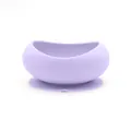 Lavender purple silicone pet bowl with strong suction cup base for anti-tip feeding - Ellipse / Purple