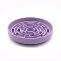 Purple silicone pet slow feeder bowl with maze design for anti-choking pet supplies - Purple (Maze Style)