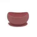Mauve silicone suction pet bowl featuring an anti-topple base and a large diameter design - Round / Pink