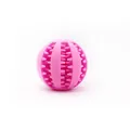 Palla giocattolo gommosa rosa resistente per la pulizia dei denti del cucciolo - Palla dispenser di snack / Piccolo (Diametro 5cm) / Rosa