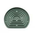 Alfombrilla de silicona verde para alimentación lenta para perros con diseño de arcoíris - Verde