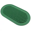 Durable dark green silicone slow feeder lick mat for dogs with anti-choke textured surface - Green
