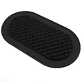 Durable anti-choke black silicone pet lick mat for dogs and cats slow feeding texture - S / Black