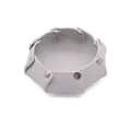 Cuenco plegable de silicona gris para mascotas con broches metálicos plateados - Gris