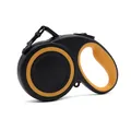 Durable retractable pet leash with ergonomic handle in black and yellow finish - S (3m) / Black