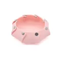 Cuenco plegable de silicona rosa para mascotas con botones de metal para perros y gatos - Rosa