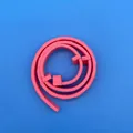 Pink adjustable flea and tick prevention collar for dogs and cats in spiral shape - L / Pink