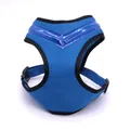 Breathable blue LED glowing pet dog harness with adjustable straps - S / Blue