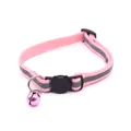 Collare catarifrangente rosa per gatti con fibbia a forma di gatto e campanellino rosa - Rosa