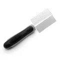Professioneller doppelseitiger Metall-Tierkamm mit ergonomischem schwarz-grauem Griff - Double-sided Comb / Grau