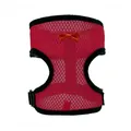 Arnés de malla roja transpirable para perros pequeños con adorno de lazo rojo - L / Rojo