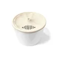 Minimalist white automatic cat water fountain with beige filter top for pets - Water Dispenser Only / Yellow