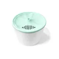 Fontana d'acqua automatica per animali con parte superiore verde menta e base bianca - Solo Distributore d'Acqua / Verde