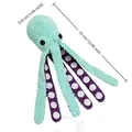 Jouet couineur pour chien en forme de poulpe tricoté vert menthe durable 33cm de long - Jouet poulpe / 33x10cm (Tissu Molaire + Sifflant) / Vert menthe