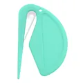 Professional teal pet dematting tool for cat and dog grooming with safety blade - Emerald Green