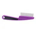 Stainless steel pet flea comb with purple anti-slip handle for cats and dogs - Upgraded Purple / Purple