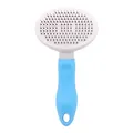 Professional pet grooming slicker brush with ergonomic blue handle and stainless steel pins - Coarse Needle / Blue