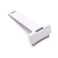 Ergonomic pet dematting comb with curved stainless steel blades in white and grey finish - Domed Style / M