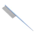 Professional blue stainless steel pet grooming comb for effective pet de-shedding - Light Blue