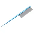 Peigne de toilettage professionnel bleu pour animaux avec dents en inox - Bleu
