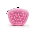 Pochette en silicone rose pour friandises de chien avec design pop-it pour dressage - Rose