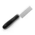 Professioneller Tierpflegekamm mit doppelseitigen Edelstahlzinken in Schwarz und Grau - Feinzahnkamm / Grau