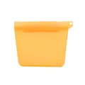 Sac à friandises en silicone orange pour chien avec fermeture étanche et trou - Orange