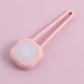 Durable pink silicone pet LED safety pendant for night walking with cute smiley face design - Square / Pink