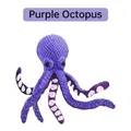 Détail d'un jouet pour chien en peluche poulpe violet texturé avec tissu polaire doux - Poulpe Violet / Violet