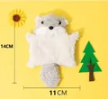 Jouet en peluche sifflant gris et blanc pour petits chiens, 14 cm de haut et 11 cm - Écureuil Volant / 14x11cm / Gris