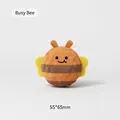 Zacht pluche piepend huisdierspeelgoed in de vorm van een bij voor honden en katten, 55mm - Bijtje Bouncy Ball / 55x65mm