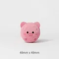Zacht roze pluche varken piepend bal speelgoed voor kleine honden en katten, 49x49mm - Varkentje Bouncy Ball