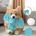 Juguete de peluche chirriante con forma de elefante para perros con tela resistente - Elefantito Azul / Tela Molar + Chirriante / Azul