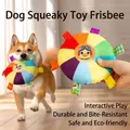 Kleurrijke piepende pluchen hondenfrisbee met bijtbestendige lipjes voor interactief spelen. - Eend Frisbee