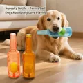 Jouet sonore pour chien en forme de bouteille avec balle de tennis pour le jeu actif - Jouet Bouteille de Bière (Balle de Tennis Intégrée) / Avec Balle de Tennis / Marron