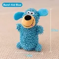 Juguete para perros de peluche azul con sonido para limpieza dental, 15 cm alto - Estilo Perro Mopa / Perro Fregona Azul (Sonido Divertido)