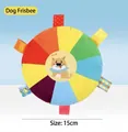 Jouet frisbee en peluche coloré de 15 cm pour chien avec pouic et motif Shiba Inu - Frisbee Chien / Diamètre 15cm / Épissage Multicolore