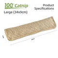 Jouet à l'herbe à chat tissé durable pour chats, taille L 34x9cm, texture sisal beige - Coussin à l'Herbe à Chat / Grand (34x9cm)