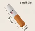 Jouet en peluche interactif en forme de cigarette pour chiens et chats, 20cm x 3cm - Jouet en Forme de Cigarette (Petit) / 20x3cm / Blanc/Orange