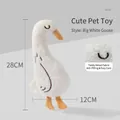 Oie en peluche pour chien en polaire douce, hauteur 28 cm, durable et résistante - Canard Endormi / 28x12CM / Blanc